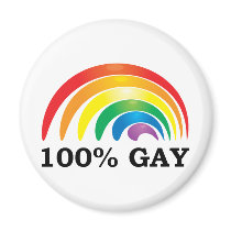 100% Gay Fridge Magnet