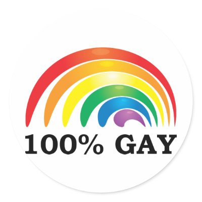 100% Gay Stickers by gayworld