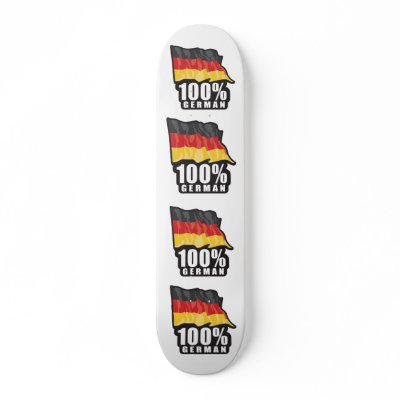 100% German Wavy Flag Design Skateboard by Incatneato