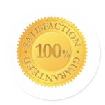 100% Guarantee Stickers