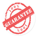 100% GUARANTEE stickers