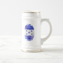 100% Honduran flag of Honduras DNA fingerprint Coffee Mugs