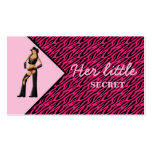 100  Hot Pink and Black Lingerie Bra Business Card