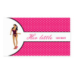 100 Hot Pink White Poak  Lingerie Business Card
