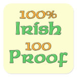 100% Irish 100 Proof Sticker