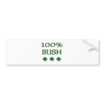 100% Irish Bumper Sticker