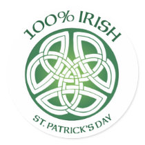 100% Irish Celtic Knot Sticker