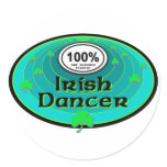100% Irish Dancer Round Stickers