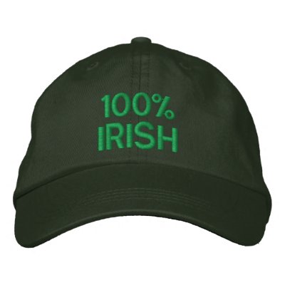 100% IRISH EMBROIDERED BASEBALL CAPS by Stitchbaby