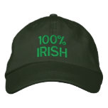 100% IRISH embroidered hats