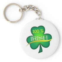 100% Irish Key Chain