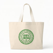 100% Irish St Patrick's Day - Ireland Stamp Beer Bags