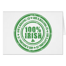 100% Irish St Patrick's Day - Ireland Stamp Beer Cards