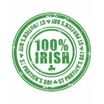 100% Irish St Patrick's Day - Ireland Stamp Beer T-shirts