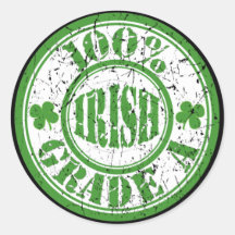 100% IRISH STAMP Stickers