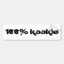 100% kookie bumper sticker