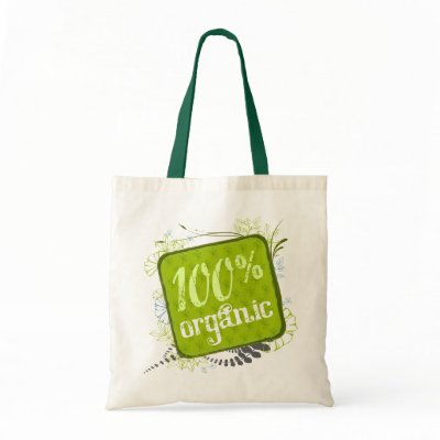 100% Organic Canvas Grocery Tote Bag by GSquared