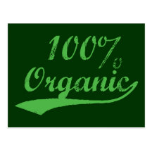 100% Organic Post Card