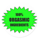 100% orgasmic ingredients stickers