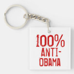 100 Percent Anti- Obama Acrylic Key Chains