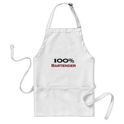 100 Percent Bartender Apron by professions