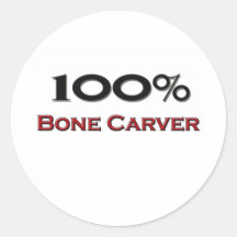 100 Percent Bone Carver Stickers
