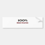100 Percent Brew Master Bumper Stickers