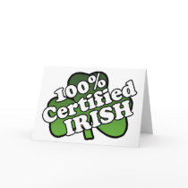 100 Percent Certified Irish Greeting Card