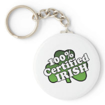 100 Percent Certified Irish Keychain