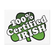 100 Percent Certified Irish Postcard