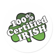100 Percent Certified Irish Sticker