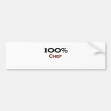 100 Percent Chef Bumper Stickers