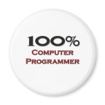 100 Percent Computer Programmer magnets
