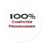 100 Percent Computer Programmer stickers