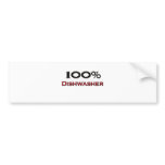 100 Percent Dishwasher bumper stickers