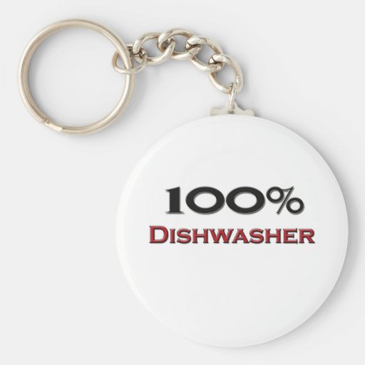 100 Percent Dishwasher Keychains