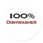 100 Percent Dishwasher stickers