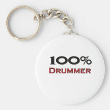 100 Percent Drummer Key Chain
