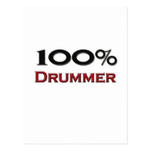 100 Percent Drummer Post Card