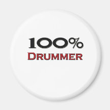 100 Percent Drummer Refrigerator Magnet