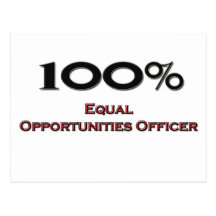 100 Percent Equal Opportunities Officer Post Card
