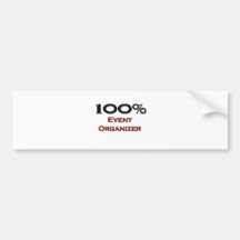 100 Percent Event Organiser Bumper Stickers