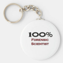 100 Percent Forensic Scientist Key Chains