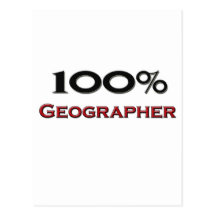 100 Percent Geographer Post Cards