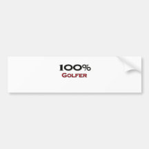 100 Percent Golfer Bumper Stickers