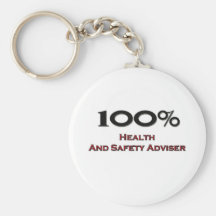 100 Percent Health And Safety Adviser Key Chain
