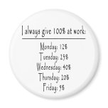 100 percent in office