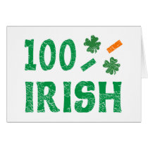100 percent Irish Greeting Card
