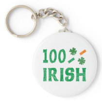 100 percent Irish Key Chain