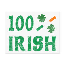 100 percent Irish Post Card
